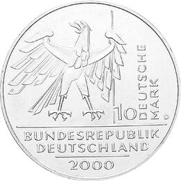 10 DM Silber Gedenkmünze Jahre Deutsche Einheit 2000