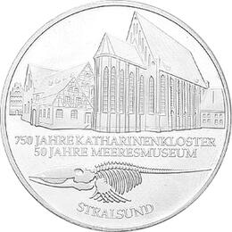 10 DM Silber Gedenkmünze Stralsund 2001
