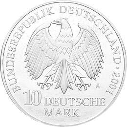 10 DM Silber Gedenkmünze Stralsund 2001