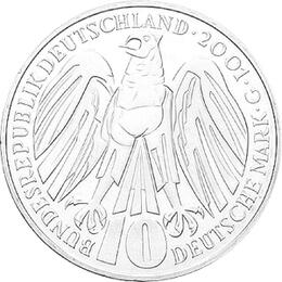 10 DM Silber Gedenkmünze Bundesverfassungsgericht 2001