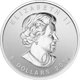 1,5 Unzen Silber Polar Serie Fuchs 2014 Kanada Royal Mint
