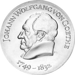 DDR 1969 20 Mark Silber Gedenkmünze Johann Wolfgang Goethe