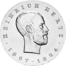 DDR 1969 5 Mark Gedenkmünze Heinrich Hertz