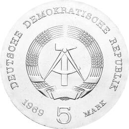 DDR 1969 5 Mark Gedenkmünze Heinrich Hertz