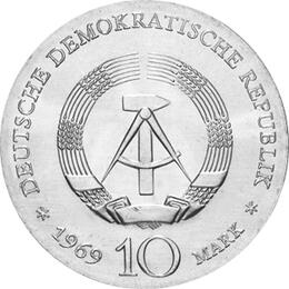 DDR 1969 10 Mark Silber Gedenkmünze Johann Friedrich Böttger