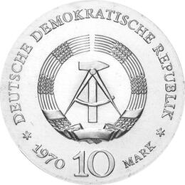 DDR 1970 10 Mark Silber Gedenkmünze Ludwig van Beethoven