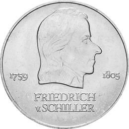 DDR 1972 20 Mark Gedenkmünze Friedrich Schiller