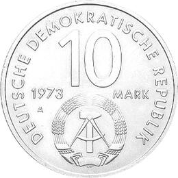 DDR 1973 10 Mark Gedenkmünze Weltjugendspiele