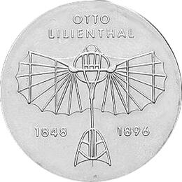 DDR 1973 5 Mark Gedenkmünze Otto lilienthal