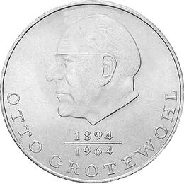 DDR 1973 20 Mark Gedenkmünze Otto Grotewohl