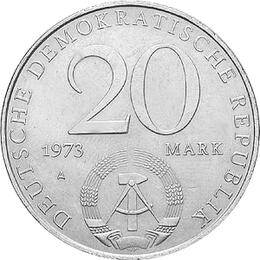 DDR 1973 20 Mark Gedenkmünze Otto Grotewohl
