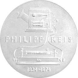 DDR 1974 5 Mark Gedenkmünze Philipp Reis