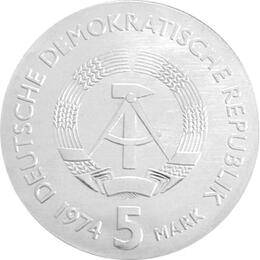 DDR 1974 5 Mark Gedenkmünze Philipp Reis