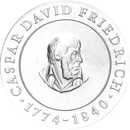 DDR 1974 10 Mark Silber Gedenkmünze Caspar Friedrich