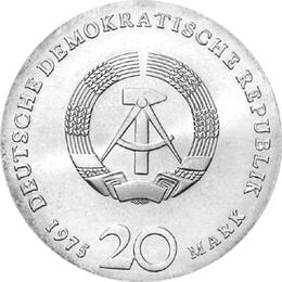 DDR 1975 20 Mark Silber Gedenkmünze Johann Sebastian Bach