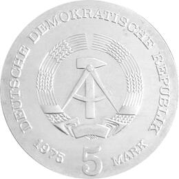 DDR 1975 5 Mark Gedenkmünze Thomas Mann