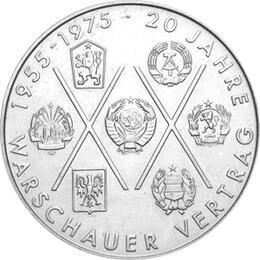 DDR 1975 10 Mark Gedenkmünze Warschauer Pakt