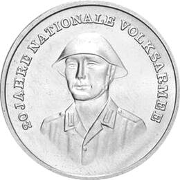DDR 1976 10 Mark Gedenkmünze 20 Jahre NVA
