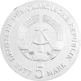 DDR 1977 5 Mark Gedenkmünze Ludwig Jahn