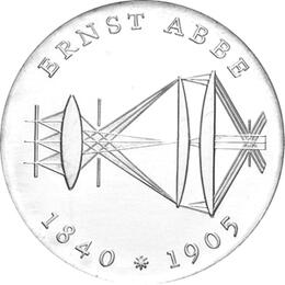 DDR 1980 20 Mark Silber Gedenkmünze Ernst Abbe