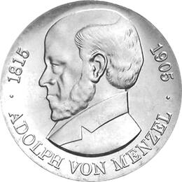 DDR 1980 5 Mark Gedenkmünze Adolph Menzel