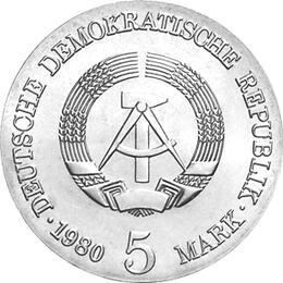 DDR 1980 5 Mark Gedenkmünze Adolph Menzel