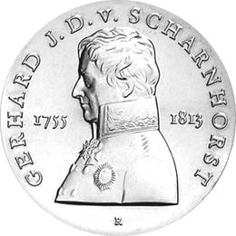 DDR 1980 10 Mark Silber Gedenkmünze Gerhard Scharnhorst