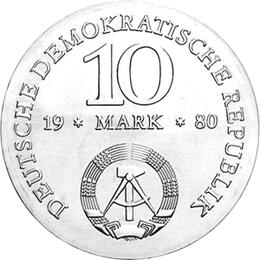 DDR 1980 10 Mark Silber Gedenkmünze Gerhard Scharnhorst
