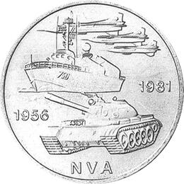 DDR 1981 10 Mark Gedenkmünze 25 Jahre NVA Volksarmee