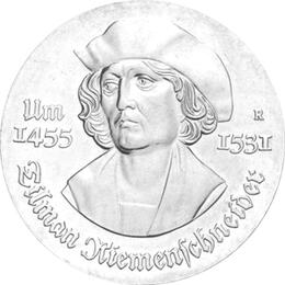 DDR 1981 5 Mark Gedenkmünze Riemenschneider