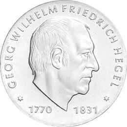 DDR 1981 10 Mark Silber Gedenkmünze Georg Hegel