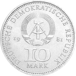 DDR 1981 10 Mark Gedenkmünze Münze Berlin