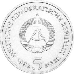 DDR 1982 5 Mark Gedenkmünze Goethes Gartenhaus