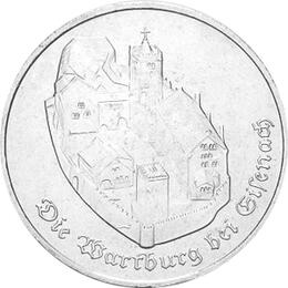 DDR 1982 5 Mark Gedenkmünze Wartburg Eisenach