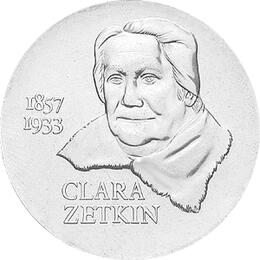 DDR 1982 20 Mark Silber Gedenkmünze Clara Zetkin