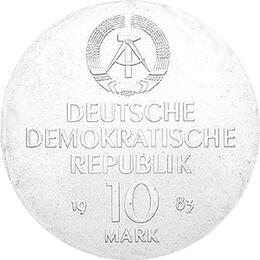 DDR 1983 10 Mark Silber Gedenkmünze Richard Wagner