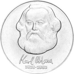 DDR 1983 20 Mark Gedenkmünze Karl Marx