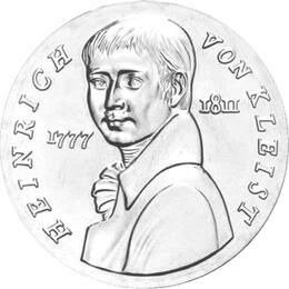DDR 1986 5 Mark Gedenkmünze Heinrich Kleist