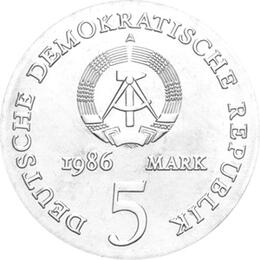DDR 1986 5 Mark Gedenkmünze Heinrich Kleist