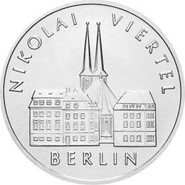 DDR 1987 5 Mark Gedenkmünze Nikolaiviertel Berlin
