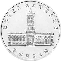 DDR 1987 5 Mark Gedenkmünze Rotes Rathaus