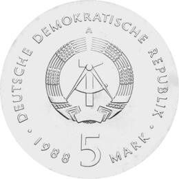 DDR 1988 5 Mark Gedenkmünze Ernst Barlach