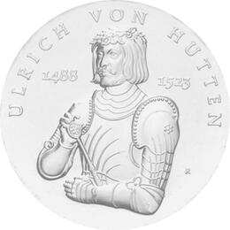 DDR 1988 10 Mark Silber Gedenkmünze Ulrich von Hutten