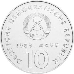 DDR 1988 10 Mark Gedenkmünze Sportbund