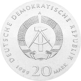 DDR 1989 20 Mark Silber Gedenkmünze Thomas Müntzer