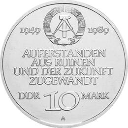DDR 1989 10 Mark Gedenkmünze 40 Jahre DDR