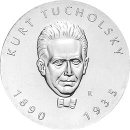 DDR 1990 5 Mark Gedenkmünze Kurt Tucholsky