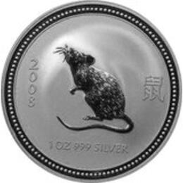 Lunar I Silbermünze Australien Maus 1 Unzen 2008 Perth Mint