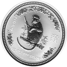 Lunar I Silbermünze Australien Affe 1/2 Unzen 2004 Perth Mint