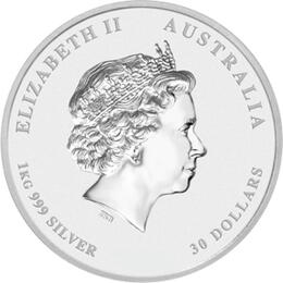 Lunar II Silbermünze Australien Ziege 1 Kilo 2015 Perth Mint